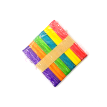 Hot sale 114mm*10mm*2mm colorful  wood ice cream stick  Popsicle Sticks for craft